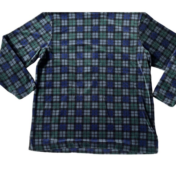 Talbots Petites Plaid Mock Neck Velvety Soft Shirt SP Cozy Fall Winter Warm - Picture 3 of 7